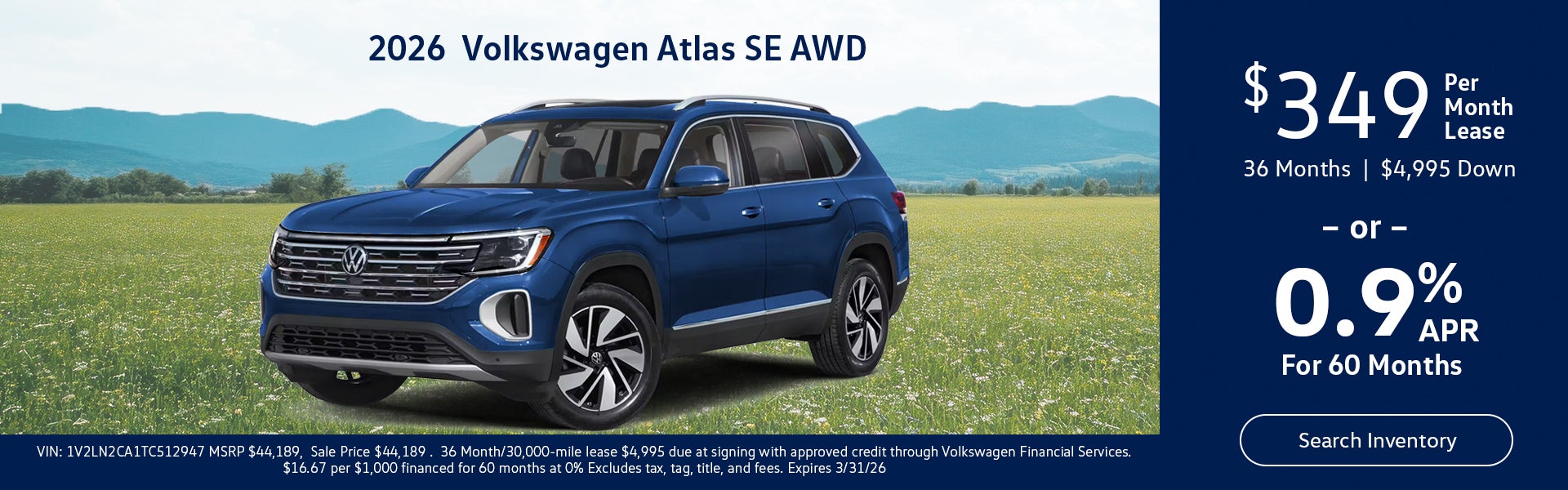 Volkswagen Atlas SE AWD