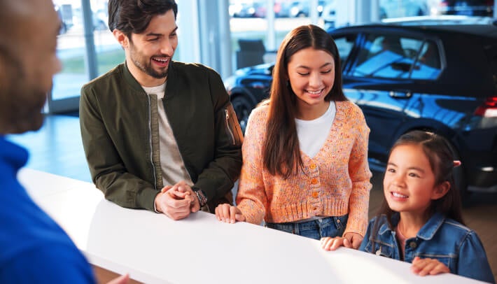 Family Signing up for a Volkswagen Vehicle