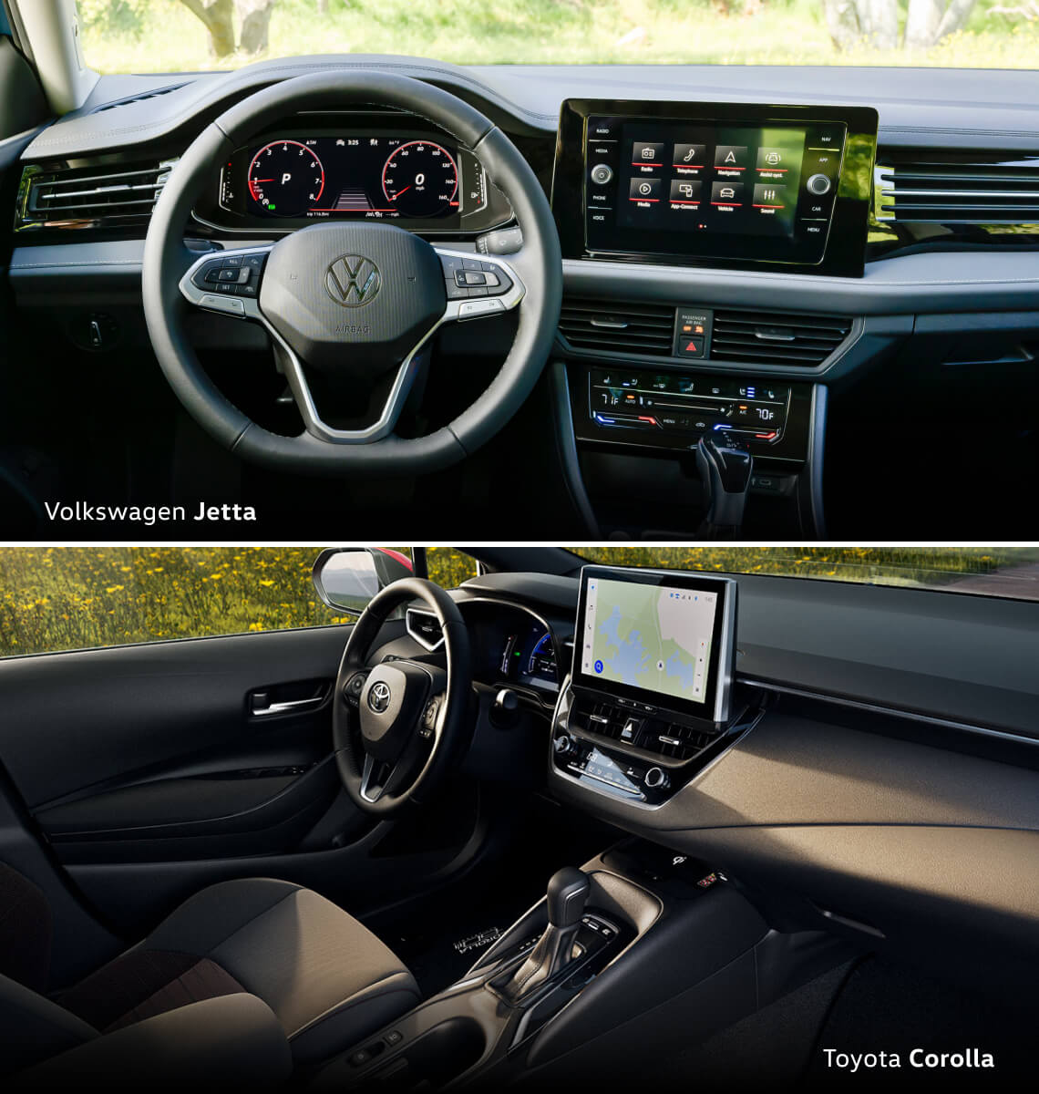 Volkswagen Jetta vs. Toyota Corolla Trims & Features