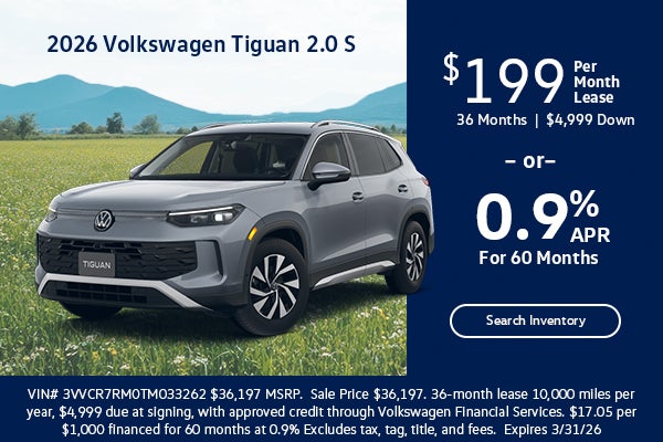 $199/Monthly Lease or 0.9% APR for 60 Months